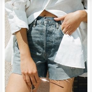 Zara The Relaxed Shorts in Vintage Indigo
